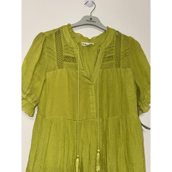 Indigo Rose lime green midi dress L(with imperfections) read description - Picture 10 of 16